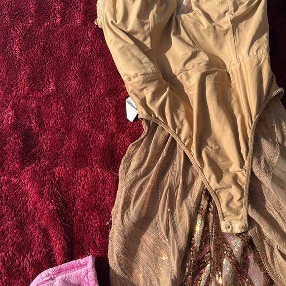 Brown and Gold Sequin Jumpsuit - Picture 12 of 15